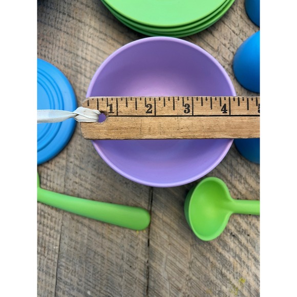 Green Toys Play Kitchen Set Kids OS Multicolor Excellent 17pc Cookware Tableware - Picture 7 of 11